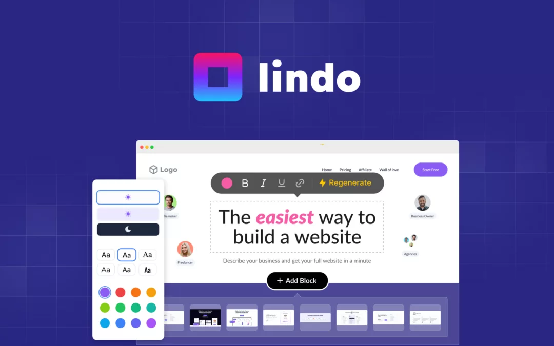 Lindo Ai – 您可以添加白标的 AI 网站构建器 – 独家终身优惠