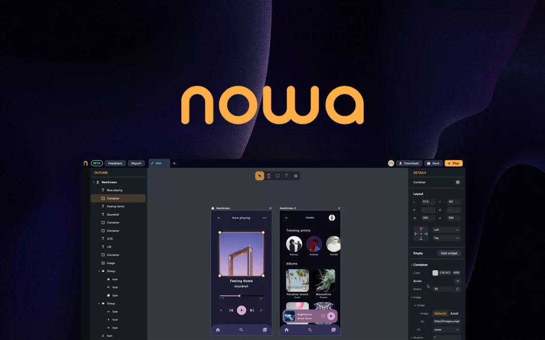 Nowa – 无需代码即可构建本机移动应用程序 – 独家终身优惠