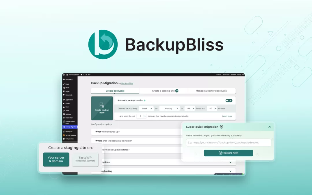 BackupBliss – 备份您的 WordPress 几秒钟内就能找到网站 – 独家终身优惠