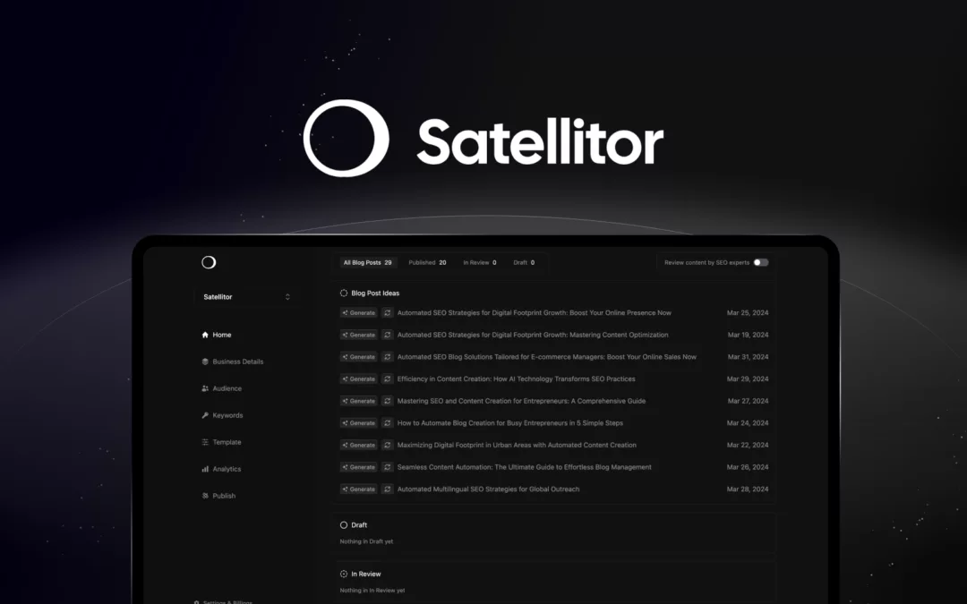 Satellitor – 创建一个自己写的博客 – 独家终身优惠