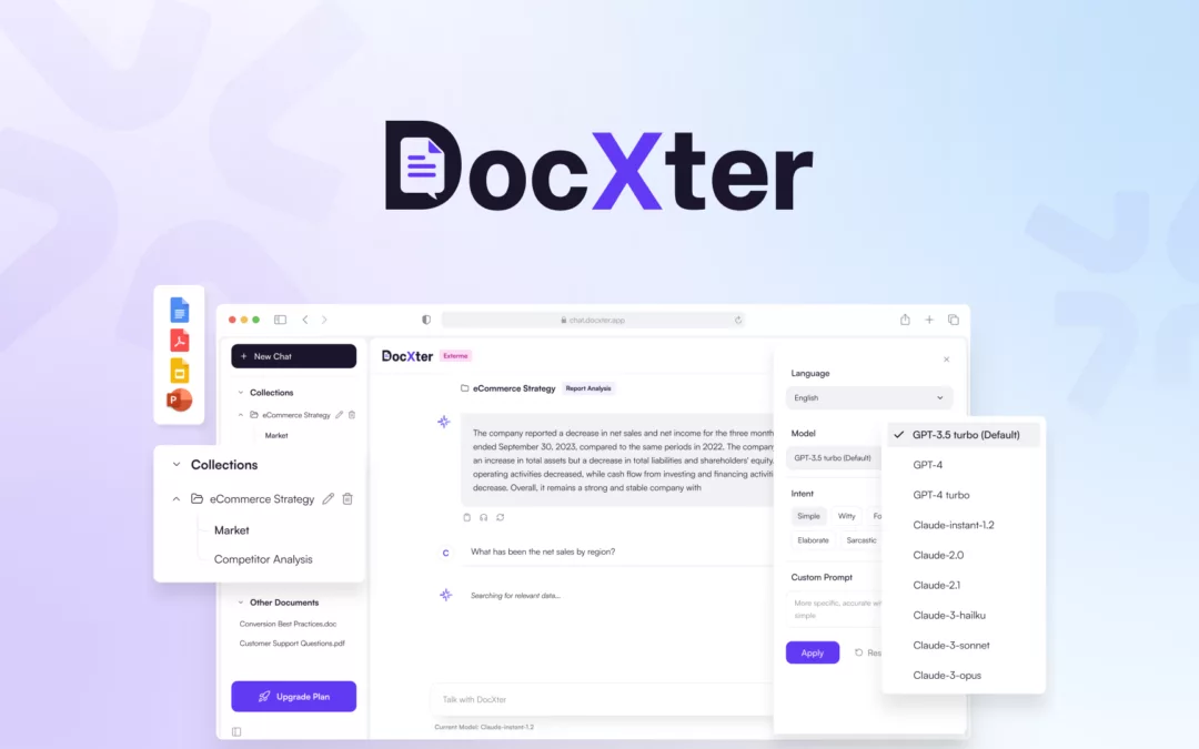 DocXter – 使用 AI 与任何文档进行交互 – 独家终身优惠