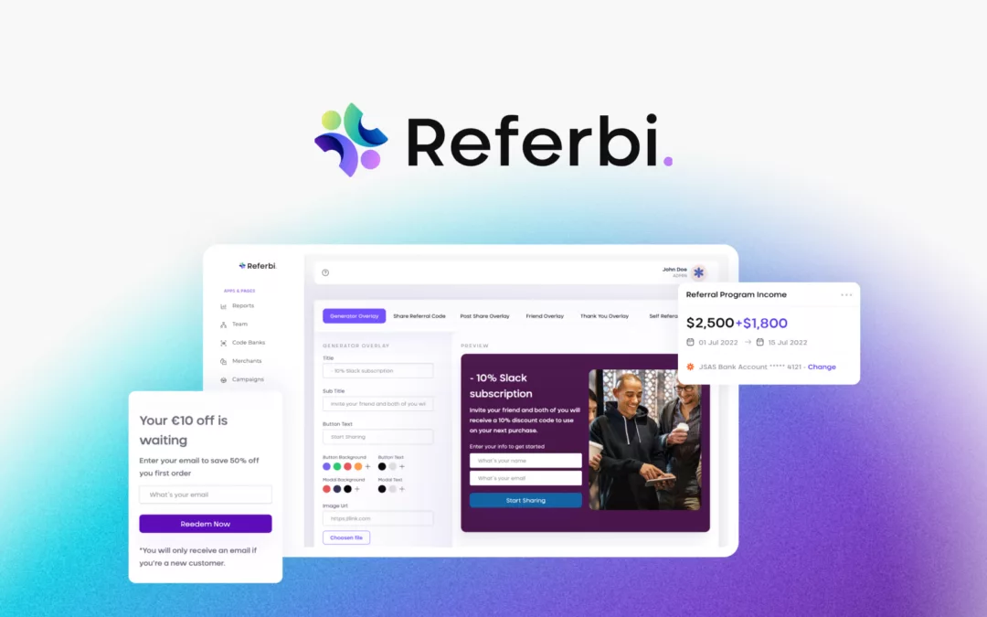 Referbi – 开展联盟营销活动 – 独家终身优惠