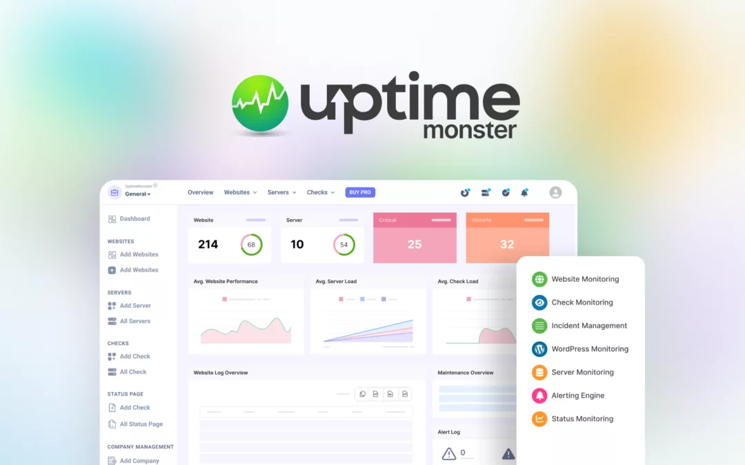 UptimeMonster – 服务器和网站监控 – 独家终身优惠