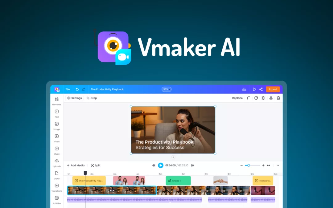 Vmaker AI – 将原始素材转换为专业视频 – 独家终身优惠