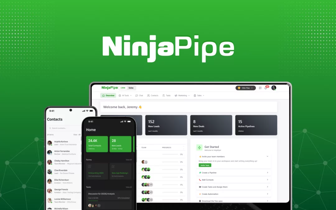 NinjaPipe – 人工智能 CRM 和销售软件 – 独家终身优惠