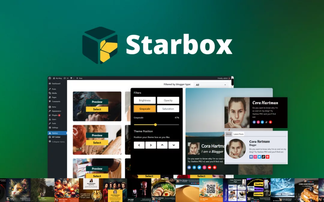 Starbox PRO – Plus Exclusive – 时髦的作者简历 WordPress – 独家终身优惠