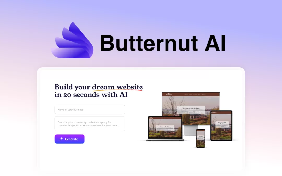 Butternut AI – 使用 AI 在几秒钟内构建一个网站 – 独家终身优惠