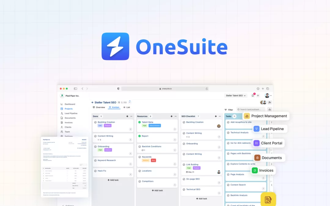 OneSuite – 管理项目、客户和发票 – 独家终身优惠